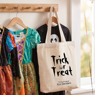 お菓子をくれな~い ハロウィンのお菓子入れ 名前入り トートバッグ