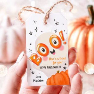 お菓子をどうぞ！ハロウィン かわいいおばけのおすそわけ ギフトタグ