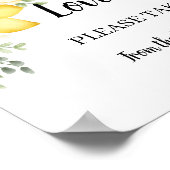 お菓子をどうぞ ブライダルシャワー ウェディング レモン＆ローズ ポスター (角)