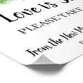 お菓子をどうぞ ブライダルシャワー ウェディング 向日葵 看板 ポスター (角)