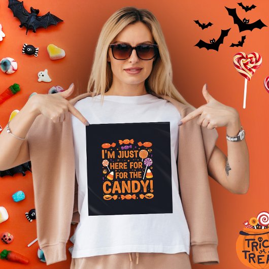 お菓子をもらいに来ただけだ！ハロウィーン女子 Tシャツ