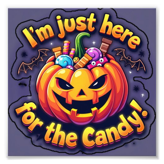 お菓子をもらいに来ただけだ フォトプリント            (正面)