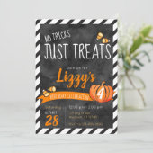 お菓子を扱うトリックはないハロウィーン誕生日 招待状 (スタンド正面)