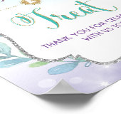 お菓子を持っていって マーメイド 誕生日 赤ちゃんシャワー ポスター (角)