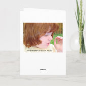 お菓子を水に流す自閉症の芸術家 シーズンカード (裏面)