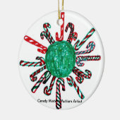 お菓子を水に流す自閉症の芸術家 セラミックオーナメント (左)