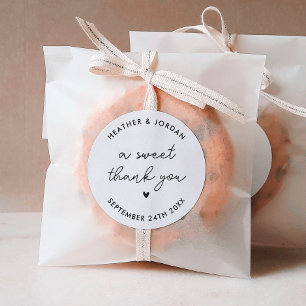 お菓子を結婚ありがとう ラウンドシール