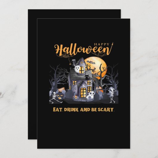 お菓子を食べて、飲んで、怖がろう クラシック シーズンカード (正面/裏面)