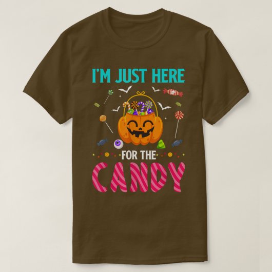 お菓子を食べに来たばかりのハローウィンパーティ Tシャツ (デザイン正面)