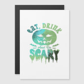 お菓子を食べ、お酒を飲んで、怖がって ハロウィンライト (正面/裏面)