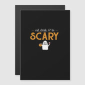 お菓子を食べ、お酒を飲んで、怖がって ハロウィン クラシック 美学 ユニーク (正面/裏面)