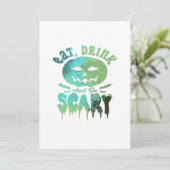 お菓子を食べ お酒を飲んで 怖がって ハロウィン ライト シーズンカード (スタンド正面)