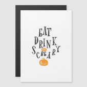 お菓子を食べ お酒を飲んで 怖がって ハロウィン Vintage かわいい (正面/裏面)