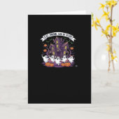 お菓子を食べ お酒を飲んで 怖がろう クラシック ユニーク レトロ カード (黄色い花)