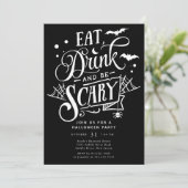 お菓子を食べ、お酒を飲んで、怖がろう ハロウィン 招待状 (スタンド正面)