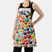 お菓子カラフル：丸キャンディーズのアートワーク エプロン (インサイチュ)