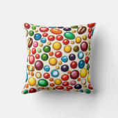 お菓子カラフル:丸キャンディーズのアートワーク クッション (裏面)