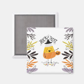 お菓子コーンハロウィーンのトリックまたは治療 |マグネット マグネット (正面/裏面)