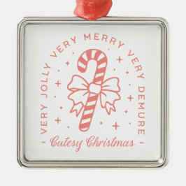 お菓子デムレクリスマスコケットピンクの美学 メタルオーナメント