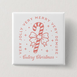 お菓子デムレクリスマスコケットピンクの美学 缶バッジ