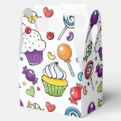 お菓子ボックス - スイート カップケーキ フェイバーボックス (オープン)