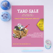 お菓子ヤード販売フライヤーでいっぱいの木製ボックス チラシ (シングル)