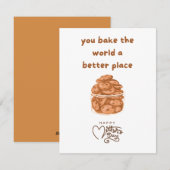 お菓子作りが好きなお母さんへの母の日カード、お菓子作り シーズンカード (正面/裏面)