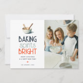 お菓子作りで気持ちを明るくする写真のホリデーカード シーズンカード (正面)
