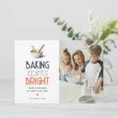 お菓子作りで輝く精神のホリデーカード写真 シーズンカード (スタンド正面)