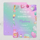 お菓子作りの招待 招待状 (正面/裏面)