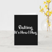 お菓子作りは私のハグの仕方 ユニークなお菓子作りママ カード (黄色い花)