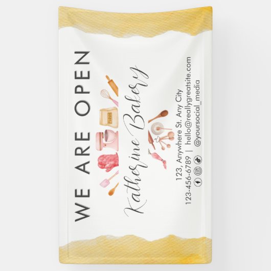 お菓子作りツール ソーシャルメディア ベーカリー事業 横断幕 (縦)