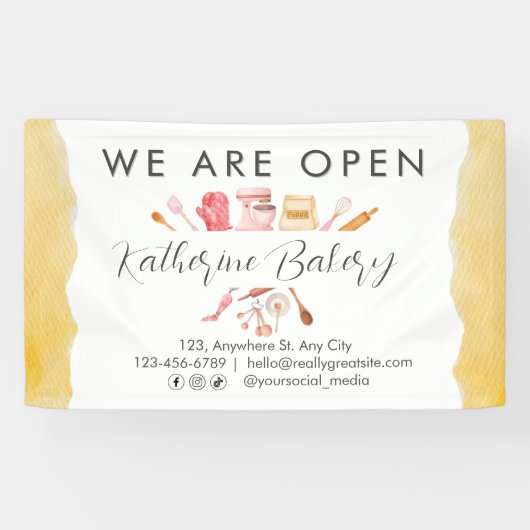 お菓子作りツール ソーシャルメディア ベーカリー事業 横断幕 (横)