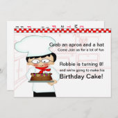 お菓子作りパーティーの招待状 招待状 (正面/裏面)