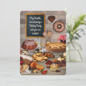 お菓子作りパーティー 招待状 (スタンド正面)