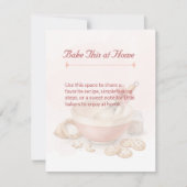 お菓子作りパーティー 誕生日 ボウル&ホイスク レシピカード ノートカード (正面)