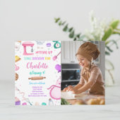 お菓子作り写真招待状 招待状 (スタンド正面)