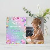 お菓子作り写真招待状 招待状 (スタンド正面)