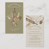 お菓子作り道具 ケータリング 調理 Chef sage レトロ 名刺 (正面/裏面)