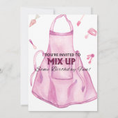 お菓子作り バースデーパーティー ガーリーなお菓子作りバースデーパーティー 招待状 (裏面)