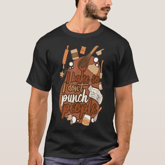 お菓子作り パティシエ おもしろ 面白い パン職人 ギフト Tシャツ (正面)