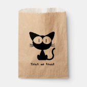 お菓子入れ - かわいい黒猫のハロウィンお菓子袋 フェイバーバッグ (正面)