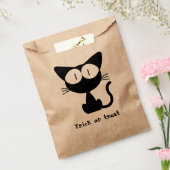 お菓子入れ - かわいい黒猫のハロウィンお菓子袋 フェイバーバッグ (封をした状態)