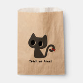 お菓子入れ - かわいい黒猫のハロウィンお菓子袋 フェイバーバッグ (正面)