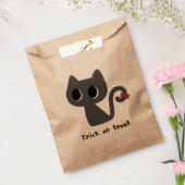 お菓子入れ - かわいい黒猫のハロウィンお菓子袋 フェイバーバッグ (封をした状態)