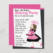 お菓子好きな女の子 招待状 (正面/裏面)