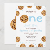 お菓子好きな少年 誕生日おめでとう 招待状 (正面/裏面)