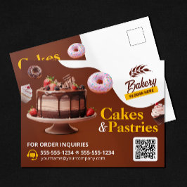 お菓子屋さんのウェディング・誕生日・記念日ケーキ・パティスリー ポストカード