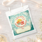 お菓子屋さんのクリスマスおやつ袋 個別包装 クリスマスケーキ フェイバーバッグ (クリップ留めされた状態)