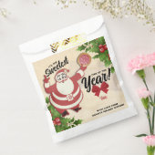 お菓子屋さんのクリスマスお菓子袋　名入れ フェイバーバッグ (封をした状態)